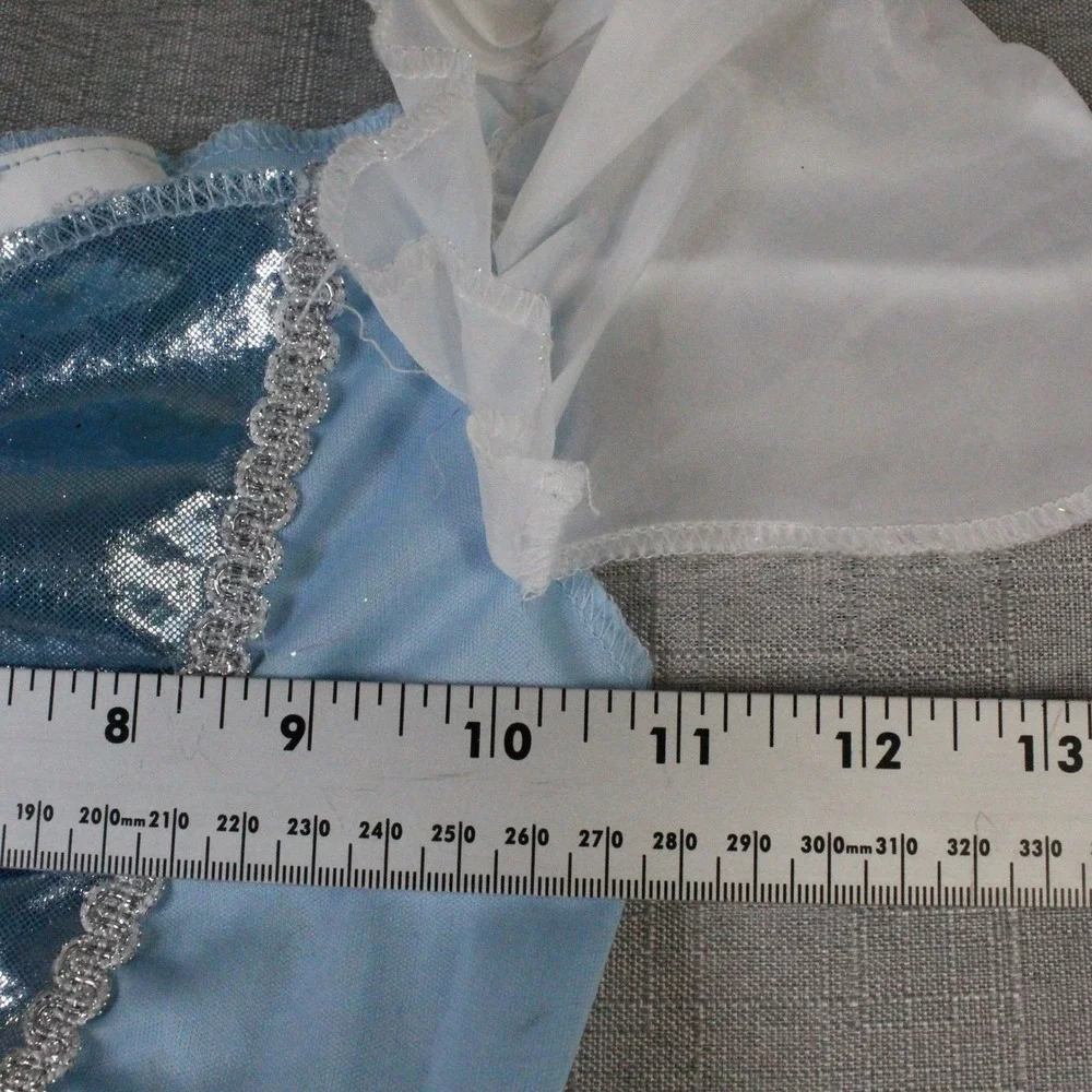Disney Princess Cinderella Dress Up Costume Size 4-6 Blue Sparkle Cottagecore